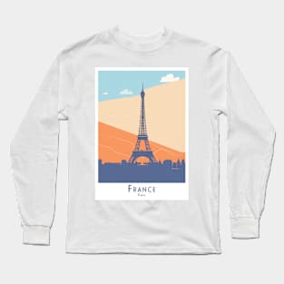 Elegant Parisian Dreamscape - Eiffel Tower Art Poster Long Sleeve T-Shirt